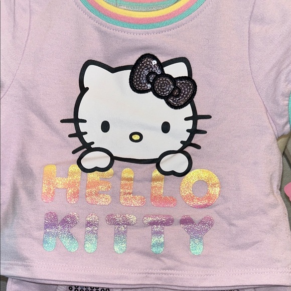 NEW Hello Kitty Toddler Set - Light Purple Rainbow Sequins Size 2T - Picture 4 of 7